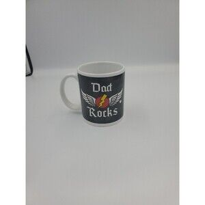 DAD Rocks Coffee Mug Beer Stein Tea Cup Wings Lightning Bolt